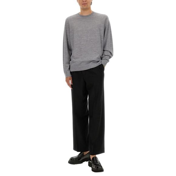 THEORY Men's Crewneck Fine Gauge Knit Sweater Men GREY Sweaters & Cardigans - Picture 2 of 4